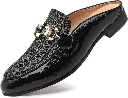 Men’s Gold Buckle Loafers