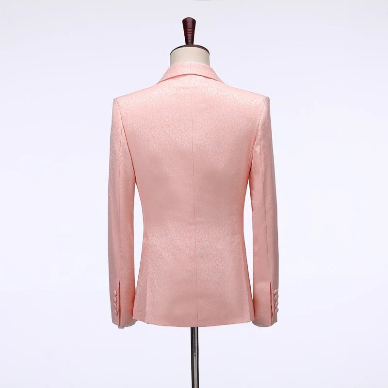 Men's Peach Double Breasted Suit – Nanaloafers