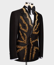 Men’s Black Black Gold Tuxedo