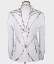 Men’s White Sliver crystal tuxedo