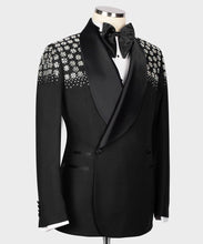 Men BLACK Gray custom Tuxedo