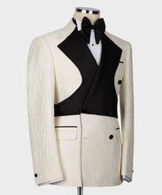 Men's Cream Black Tuxedo