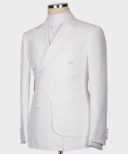 Men White tailored Suit