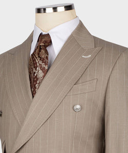 Men’s DOUBLE BREASTED Brown CLASSIC
