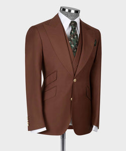 Men’s Brown 3Pc suit