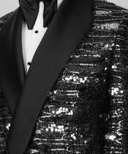 Men's sparkling Stone Black Tuxedo