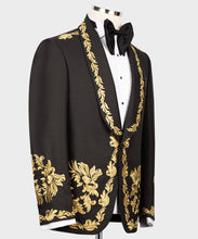 Men's Black Gold Tuxedo