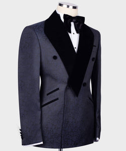 Men Gray black lapel Tuxedo