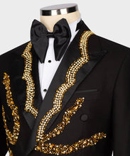 Men’s Black Black Gold Tuxedo