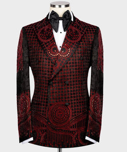 Men's Red Black Custom TUXEDO