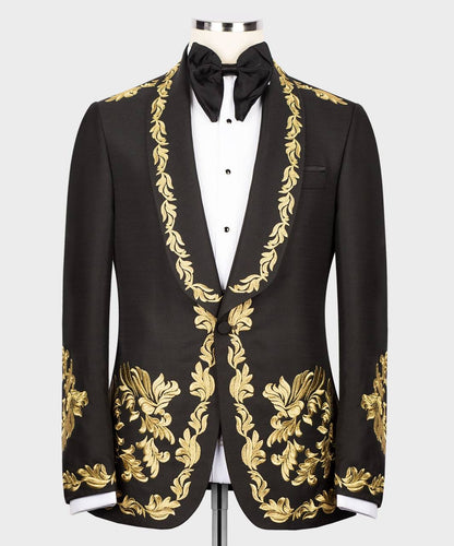 Men's Black Gold Tuxedo