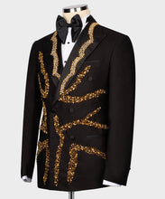 Men’s Black Black Gold Tuxedo