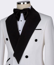 Men White black lapel Tuxedo