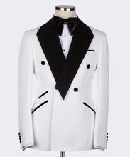 Men White black lapel Tuxedo