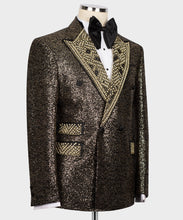 Men's Crystal Stone Gold Tuxedo