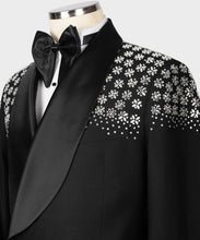 Men BLACK Gray custom Tuxedo