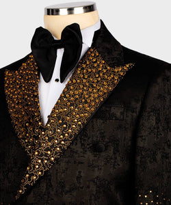 Men's Black Gold sparkle TUXEDO