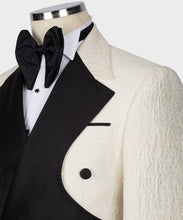 Men's Cream Black Tuxedo