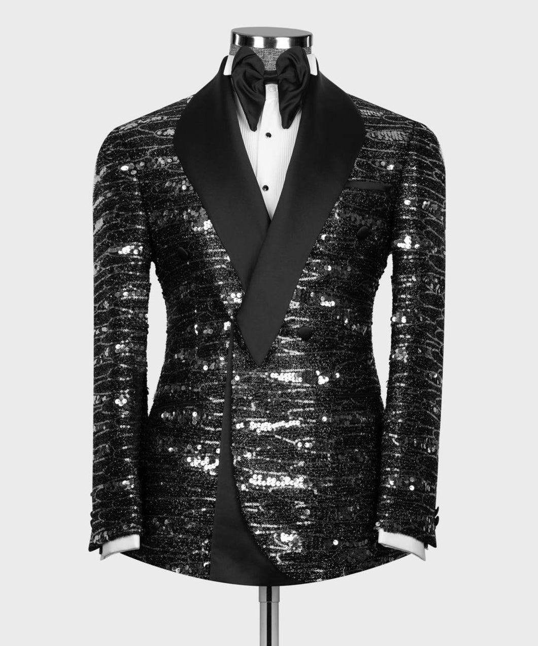 Men's sparkling Stone Black Tuxedo