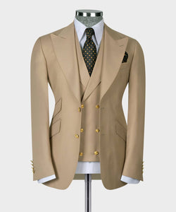 Men’s Cream 3Pc suit