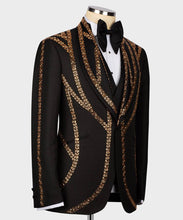 Men’s Black Gold crystal tuxedo