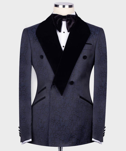 Men Gray black lapel Tuxedo