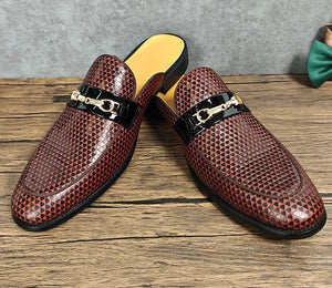 Men’s Leather Brown Half-Loafers