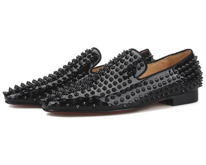 Men’s black spikes Loafers