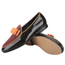 Men’s Brown Black Velvet Loafers