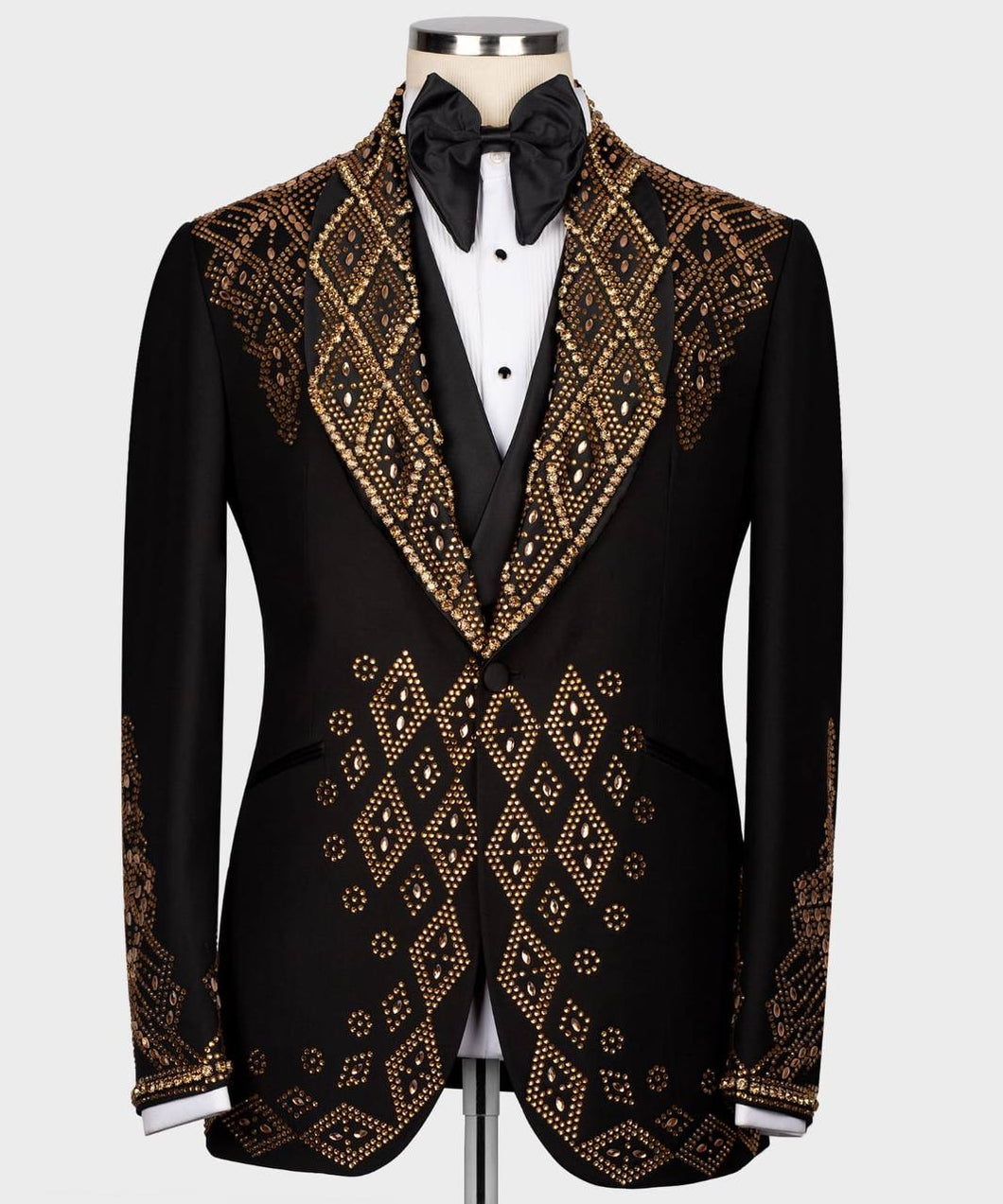 Men's Black Gold embroidery TUXEDO