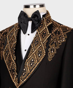 Men's Black Gold embroidery TUXEDO