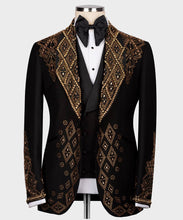 Men's Black Gold embroidery TUXEDO