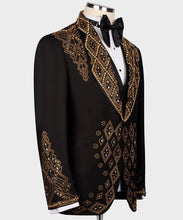 Men's Black Gold embroidery TUXEDO