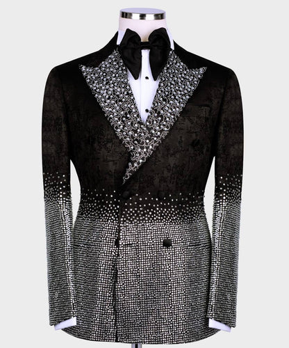 Men's Black Sliver sparkle TUXEDO