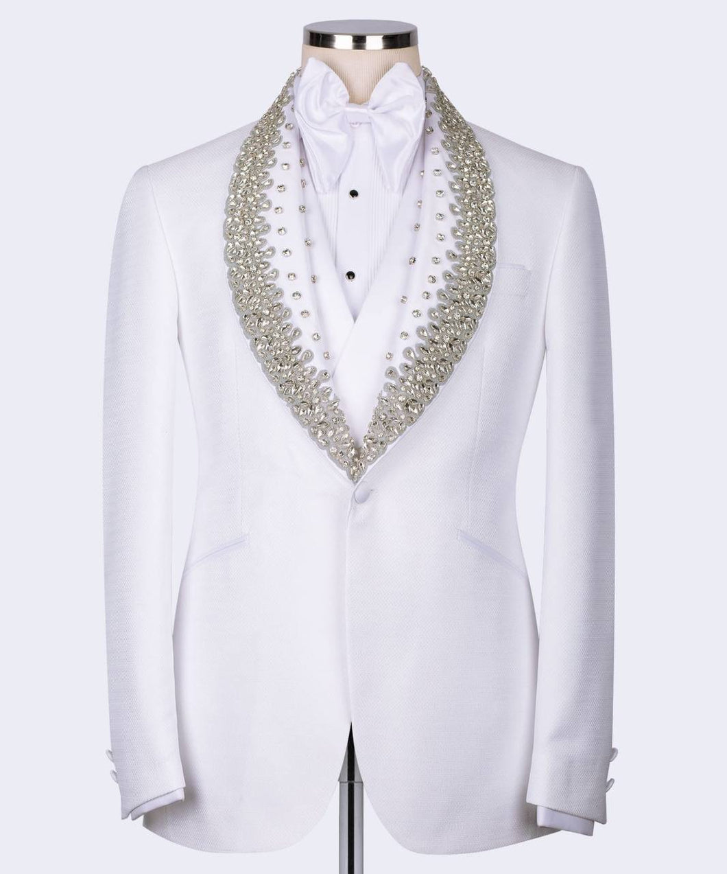 Men White White Tuxedo