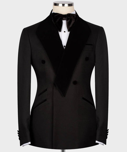 Men black black lapel Tuxedo