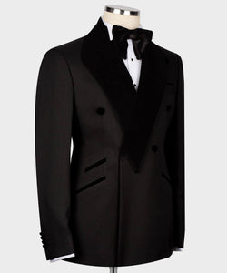 Men black black lapel Tuxedo