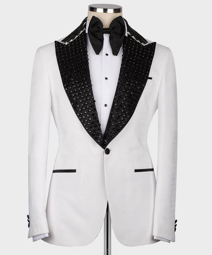 Men White & Black tuxedo