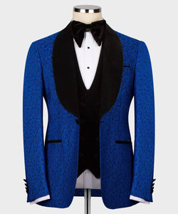 Men Blue & Black tuxedo