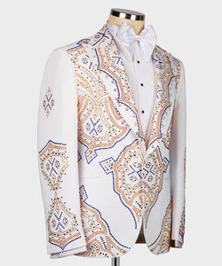 Men's WHITE PATTERN TUXEDO