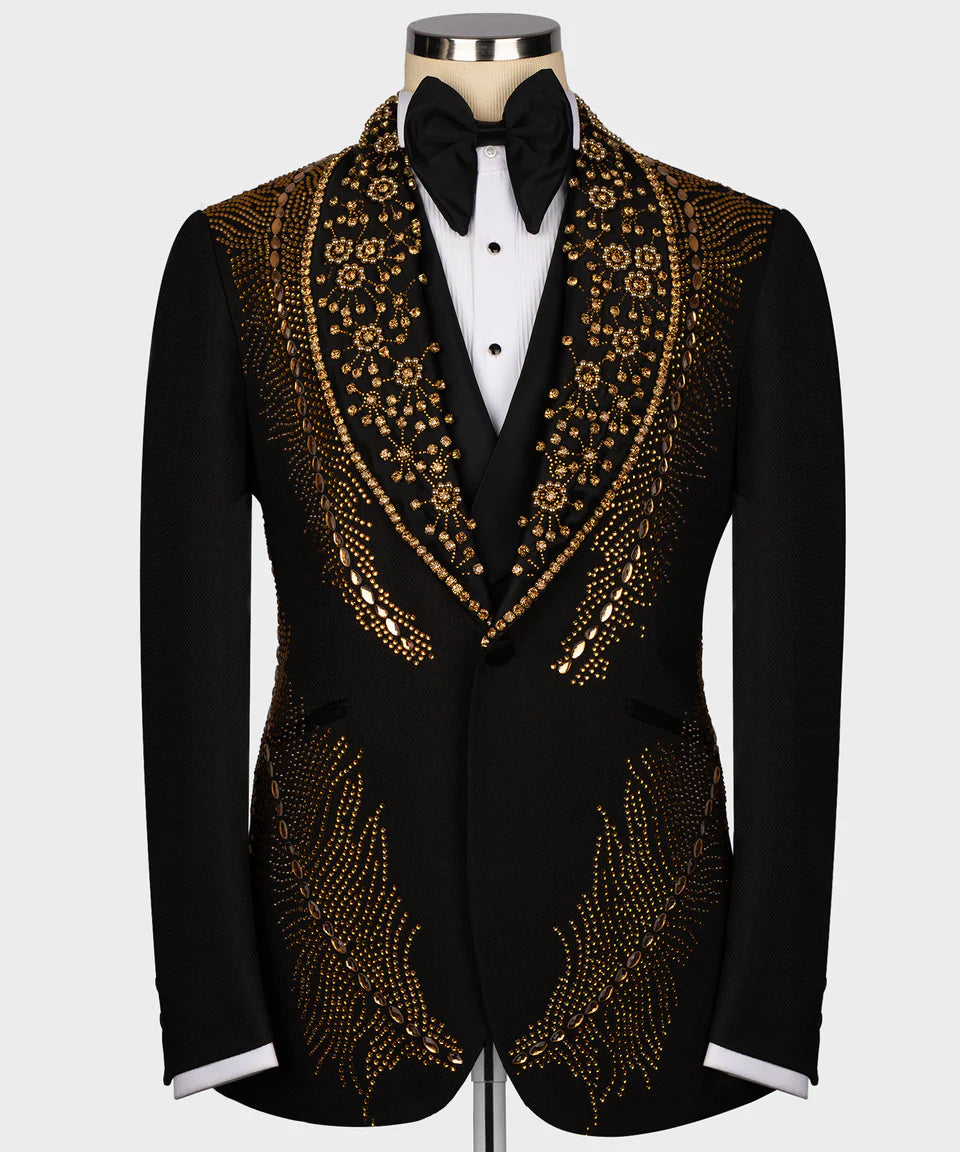 Men's GOLD STONE EMBROIDERED TUXEDO