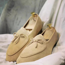 Men’s Khaki Bow Ties Loafers