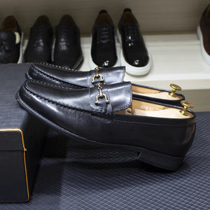 Men's Classic Black Italian Loafers