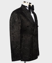 Men's Black EMBROIDERED Tuxedo