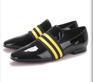 Men Black Leather Loafers