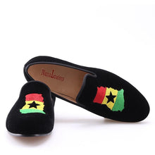 Men’s Ghana Map Velvet Loafers