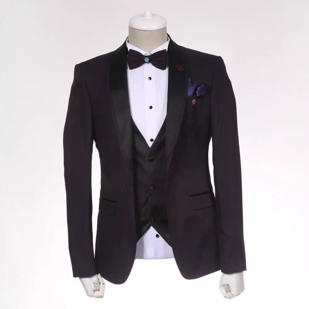 Men’s Purple 3 Piece Tuxedo