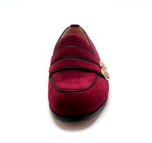 Men’s Red Strap Buckle Loafers