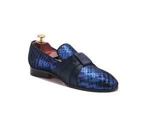 Men’s Leather Blue Loafers