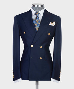 Men’s Double Breasted Navy Blue Suit